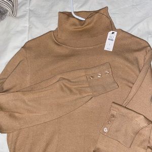 Talbots New With Tags Tan Turtle Neck Sweater